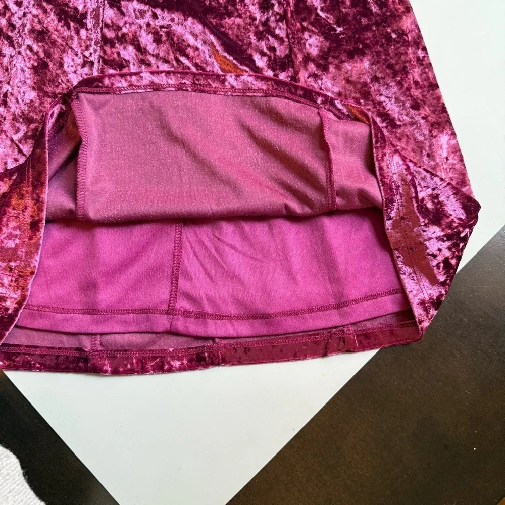 Hannah Banana Jeweled Velvet A-Line Holiday Party Dress Fuchsia Pink Girls 10